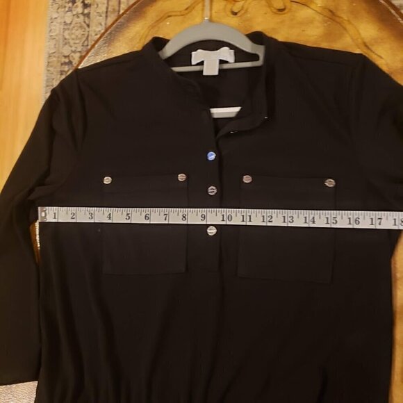 NWOT Michael Kors Black Drawstring Waist Dress Size Small - Picture 12 of 13